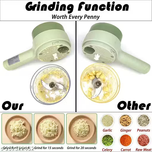 4-in-1 Handheld Electric Vegetable Cutter